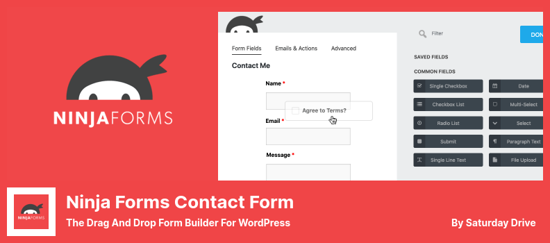 Ninja Forms Contact Form Plugin - The Drag and Drop Form Builder for WordPress