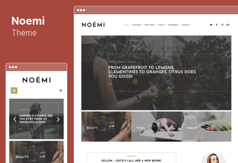 Noemi Theme - Lifestyle & Fashion Blog WordPress Theme