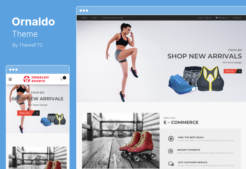 Ornaldo Theme - Sport Shop WooCommerce WordPress Theme