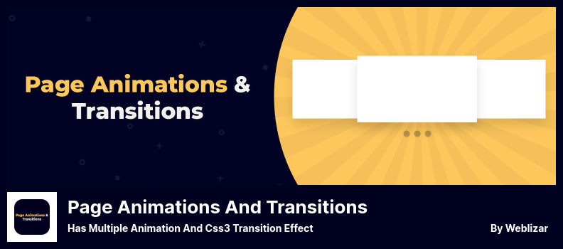 Page Animations And Transitions Plugin - Has Multiple Animation And Css3 Transition Effect
