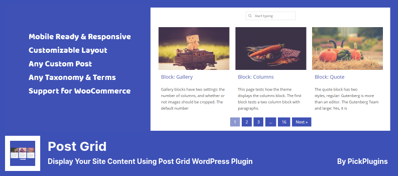 Post Grid Plugin - Display Your Site Content Using Post Grid WordPress Plugin