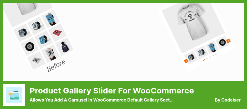 Product Gallery Slider for WooCommerce Plugin - Allows You Add A Carousel In WooCommerce Default Gallery Section