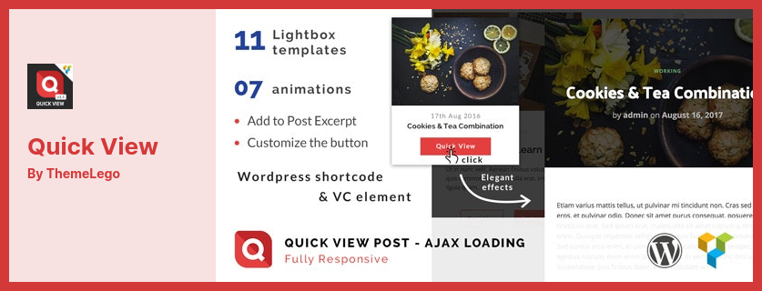 Quick View Plugin - Ajax Loading Plugin for Post or Page Which Helps Users to Open WordPress Post or Page in a Lightbox Style