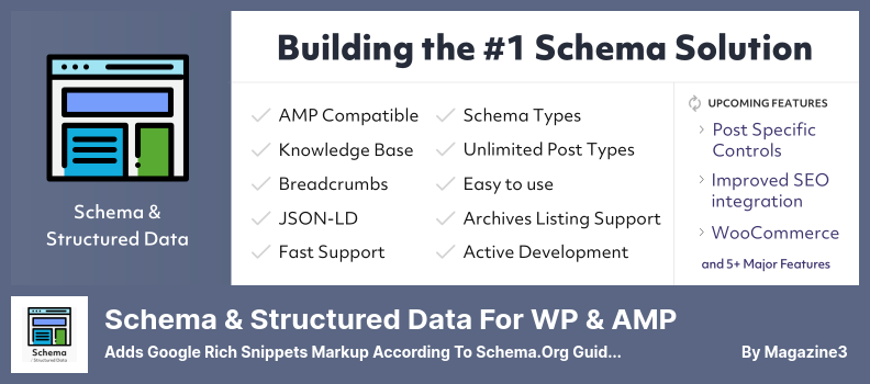 Schema & Structured Data for WP & AMP Plugin - Adds Google Rich Snippets Markup According To Schema.Org Guidelines