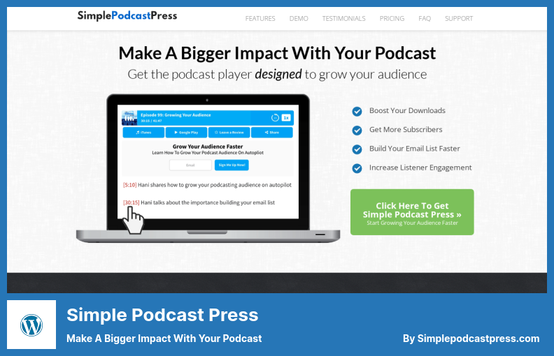 Simple Podcast Press Plugin - Make a Bigger Impact With Your Podcast
