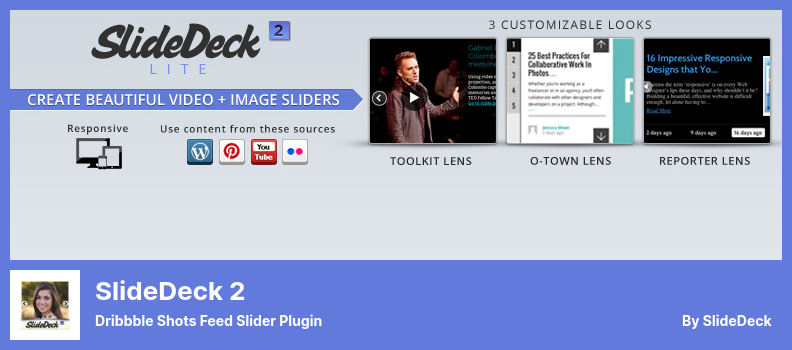 SlideDeck 2 Plugin - Dribbble Shots Feed Slider Plugin