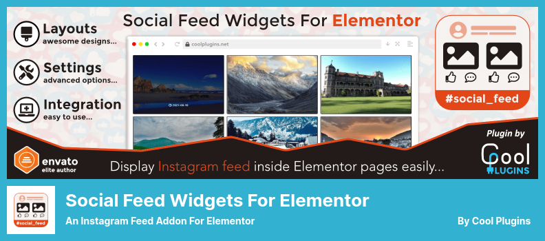 Social Feed Widgets For Elementor Plugin - an Instagram Feed Addon for Elementor