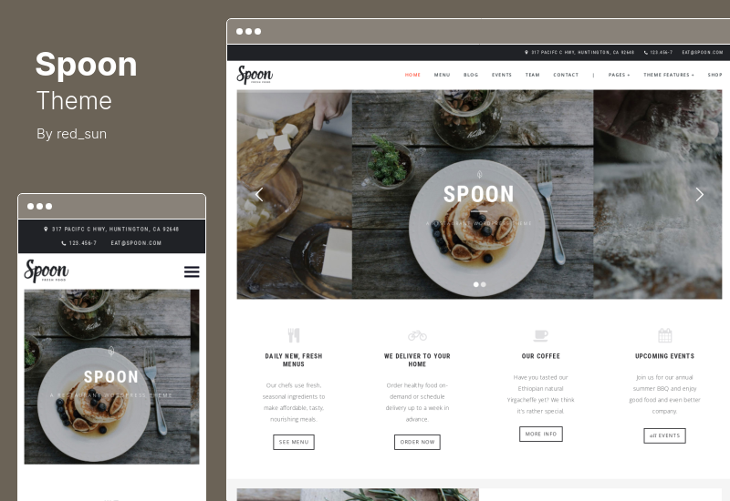 Spoon Theme - a Premium Responsive Restaurant WordPress Theme