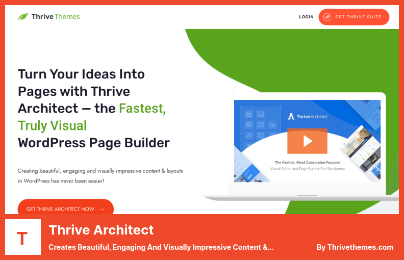 Thrive Architect Plugin - Creates Beautiful, Engaging And Visually Impressive Content & Layouts