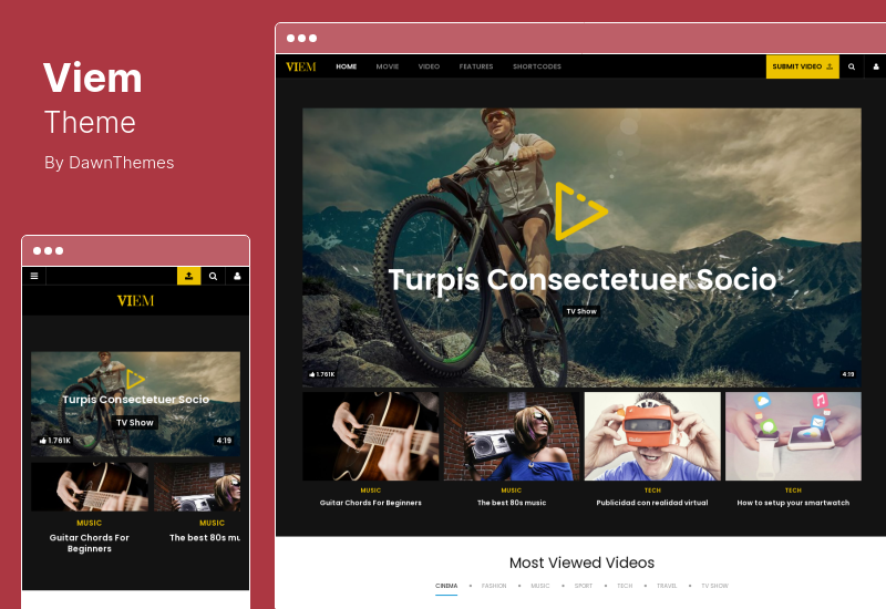 Viem Theme - Video WordPress Theme