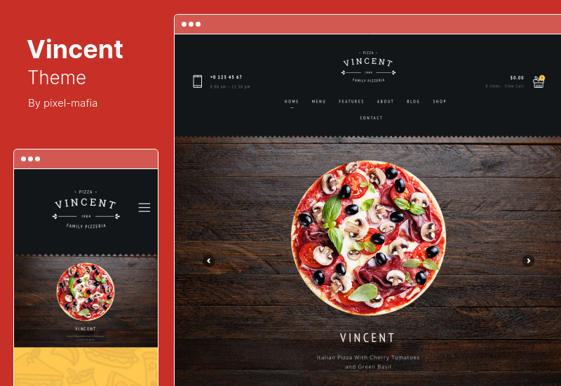 Vincent Theme - Restaurant WordPress Theme