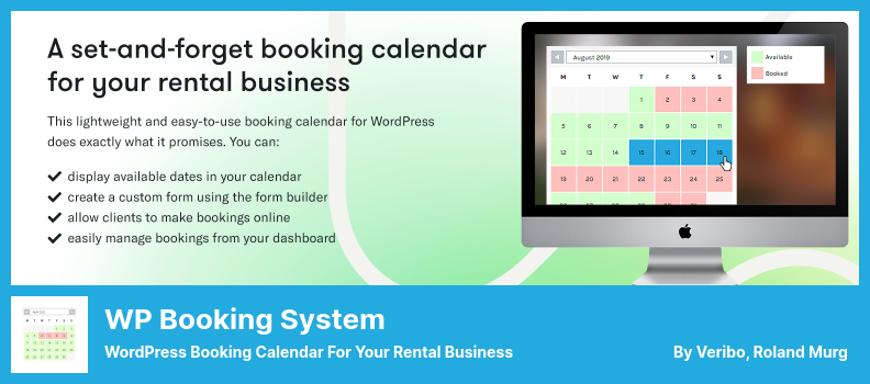 WP Booking System Plugin - WordPress Booking Calendar for Your Rental Business
