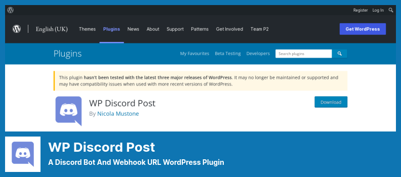 WP Discord Post Plugin - A Discord Bot and Webhook URL WordPress Plugin