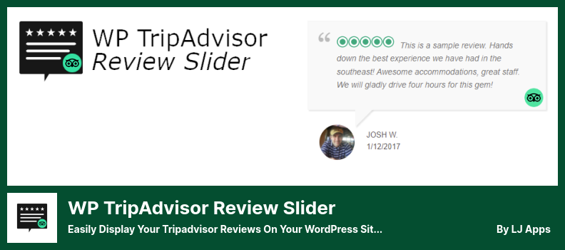 WP TripAdvisor Review Slider Plugin - Easily Display Your Tripadvisor Reviews On Your WordPress Site
