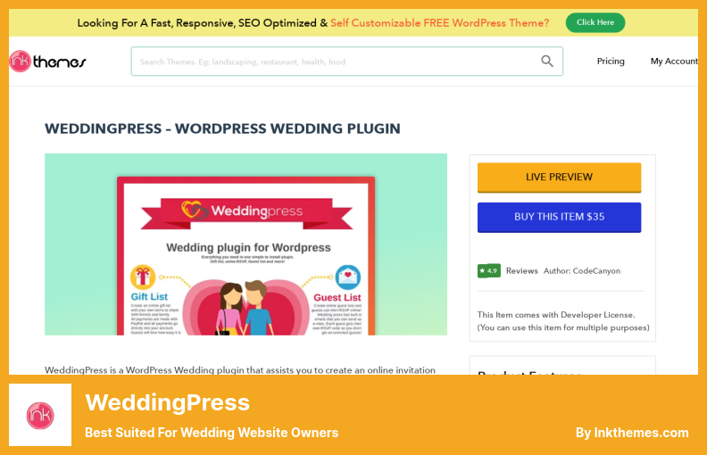 WeddingPress Plugin - Best Suited For Wedding Website Owners