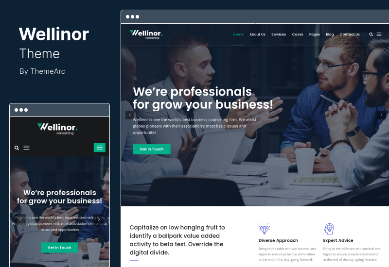 Wellinor Theme - Business Consulting WordPress Theme