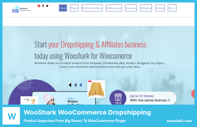 WooShark WooCommerce Dropshipping Plugin - Product Importion From Big Stores To WooCommerce Plugin