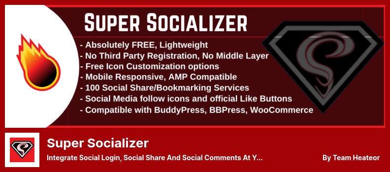 Super Socializer Plugin - Integrate Social Login, Social Share and Social Comments At Your Website