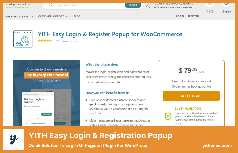 YITH Easy Login & Registration Popup for WooCommerce Plugin - Quick Solution to Log In Or Register Plugin For WordPress