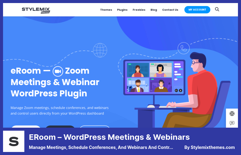 eRoom – WordPress Meetings & Webinars Plugin - Manage Meetings, Schedule Conferences, and Webinars and Control Users Directly
