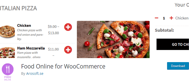 Food Online For WooCommerce and WordPress Website
