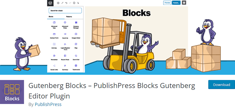 PublishPress Blocks and Gutenberg Editor Plugin 