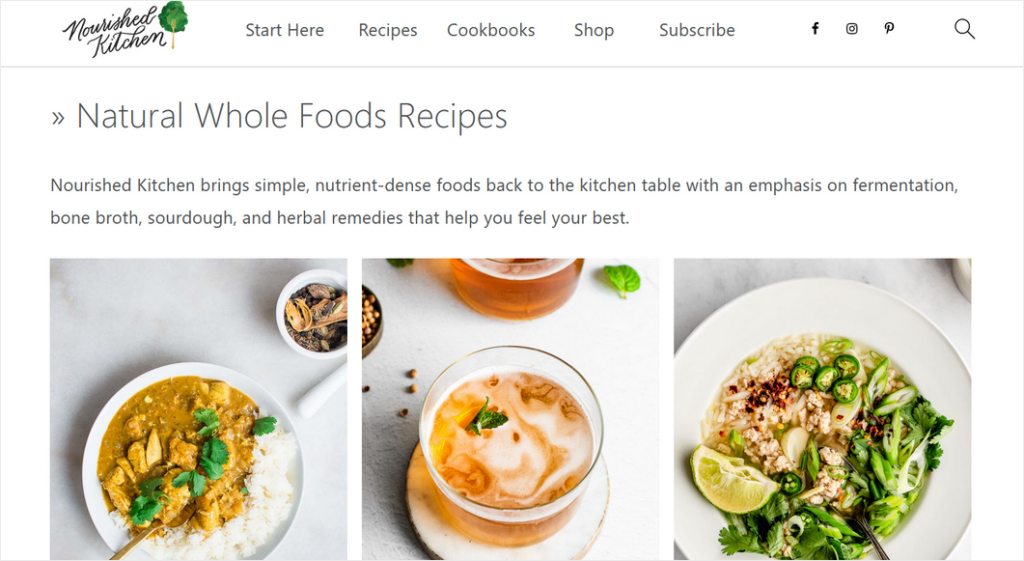 nourished kitchen best healthy food blog example