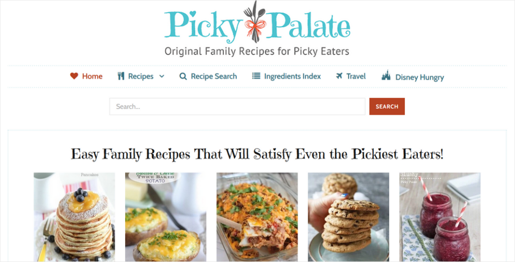 food blog design picky palate