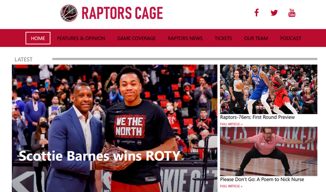 raptors cage sports blog examples
