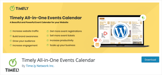 timely all-in-one events calendar for wordpress