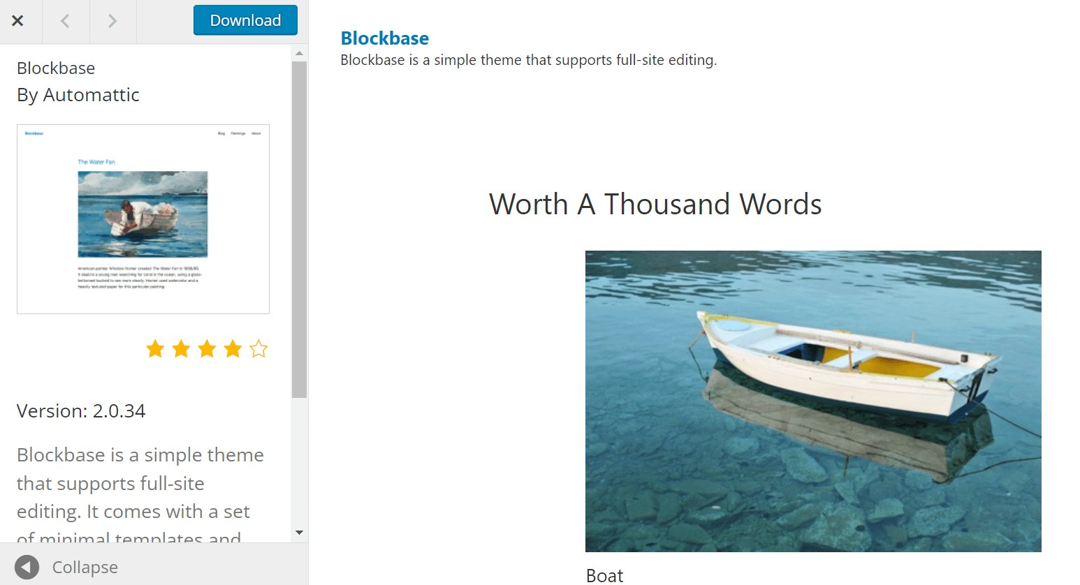Blockbase theme