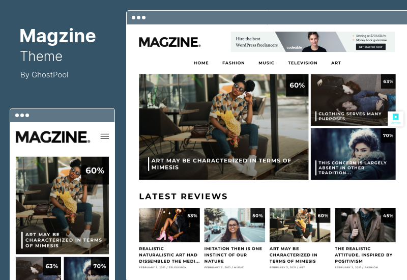 Magzine Theme - Elementor Review Magazine WordPress Theme
