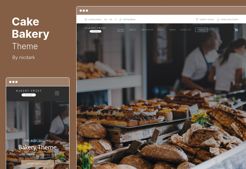 Cake Bakery Theme - Pastry WordPress Theme
