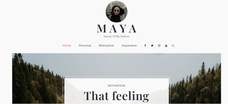 mik maya minimalist wordpress theme