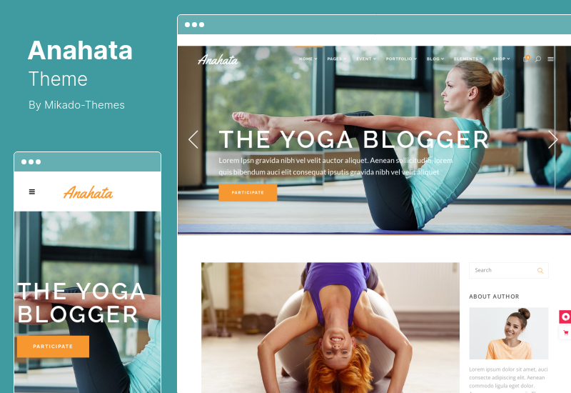 Anahata Theme - Yoga and Fitness Lifestyle WordPress Theme