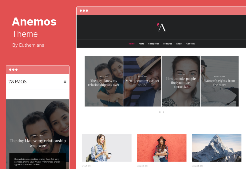 Anemos Theme - A Multiuse Blogging WordPress Theme