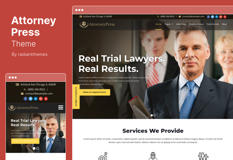 Attorney Press Theme - Lawyer WordPress Theme