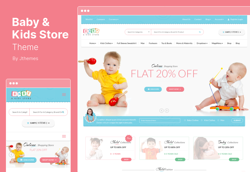 Baby & Kids Store Theme - Baby & Kids Store eCommerce Woocommerce Theme