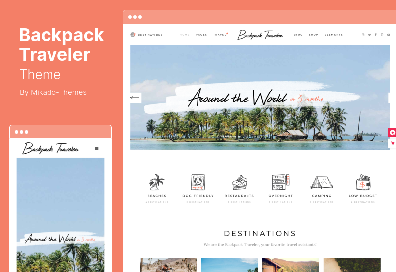Backpack Traveler Theme - Modern Blog WordPress Theme