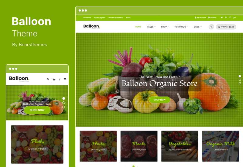 Balloon Theme - Organic Farm and Food Business WordPress Themes