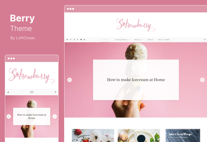 Berry Theme - A Fresh Personal Blog Shop WordPress Theme