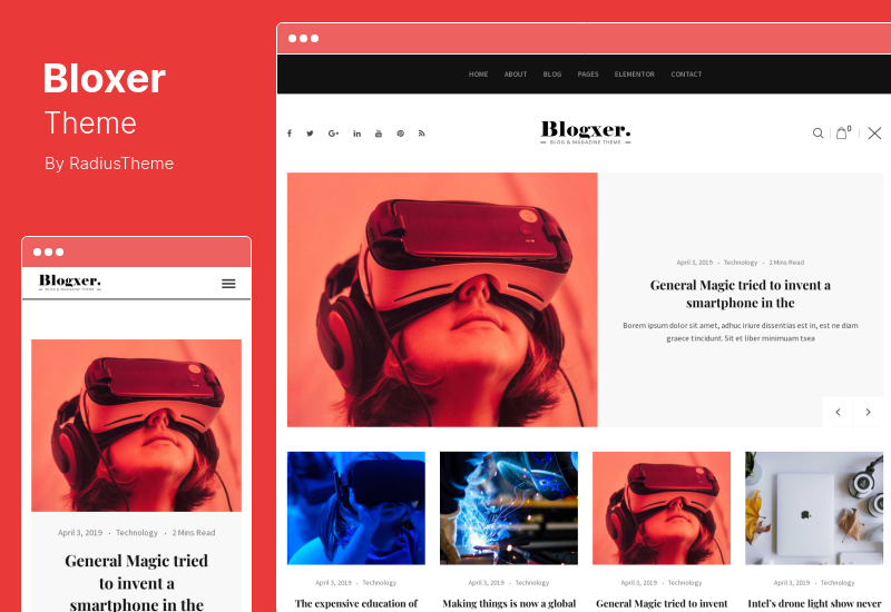 Bloxer Theme - Blog  Magazine WordPress Theme