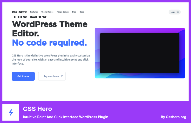 CSS Hero Plugin - Intuitive Point and Click Interface WordPress Plugin