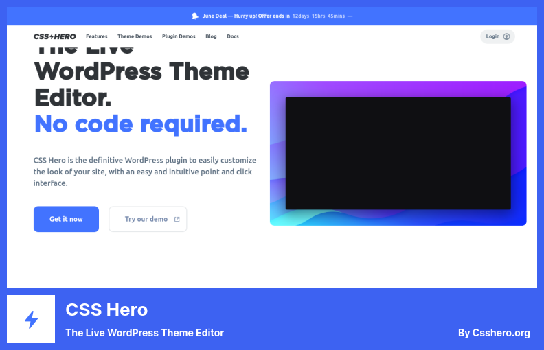 CSS Hero Plugin - The Live WordPress Theme Editor