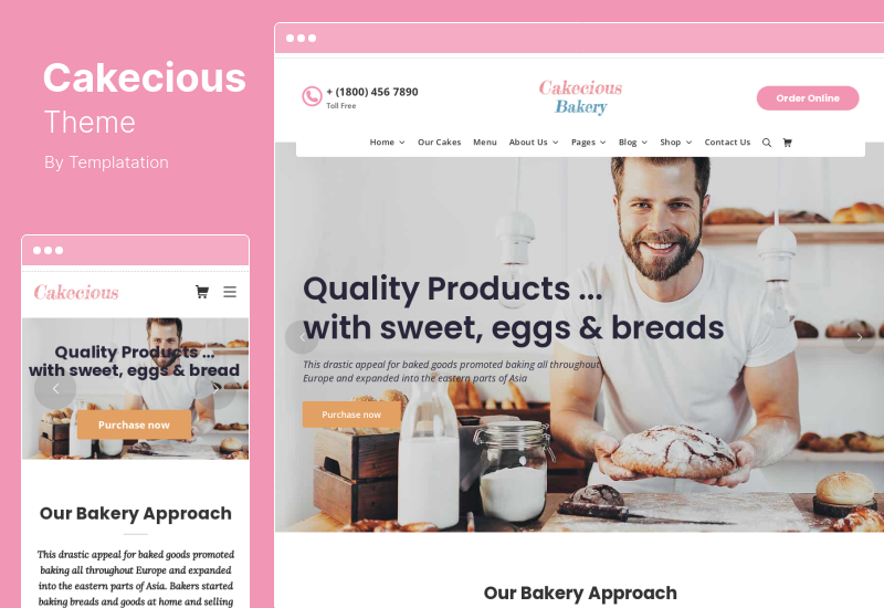 Cakecious Theme - Cake Bakery Food WordPress Theme
