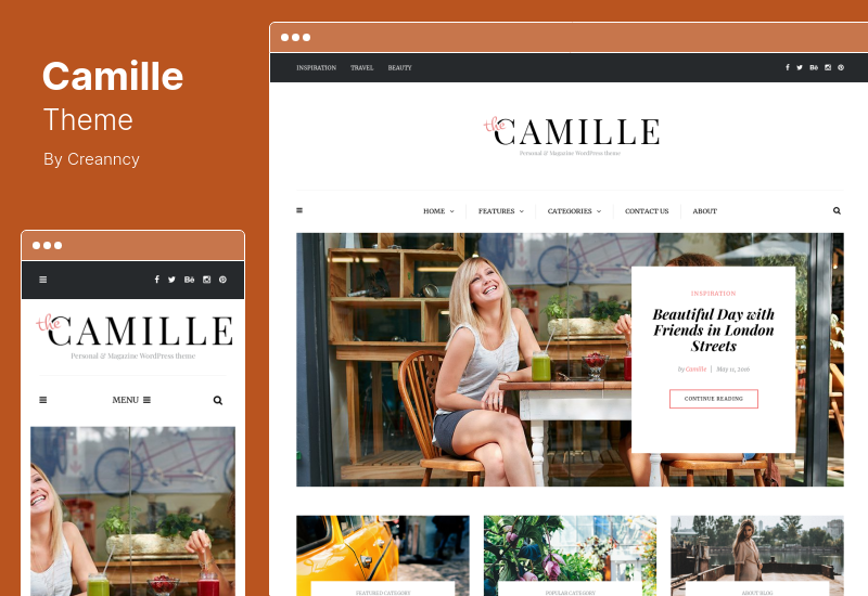 Camille Theme - Personal  Magazine WordPress Theme