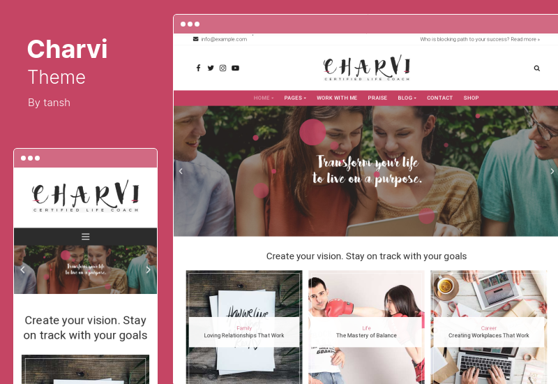 Charvi Theme - Feminine Business WordPress Theme