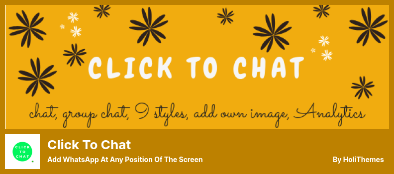 Click to Chat Plugin - Add WhatsApp At Any Position of The Screen