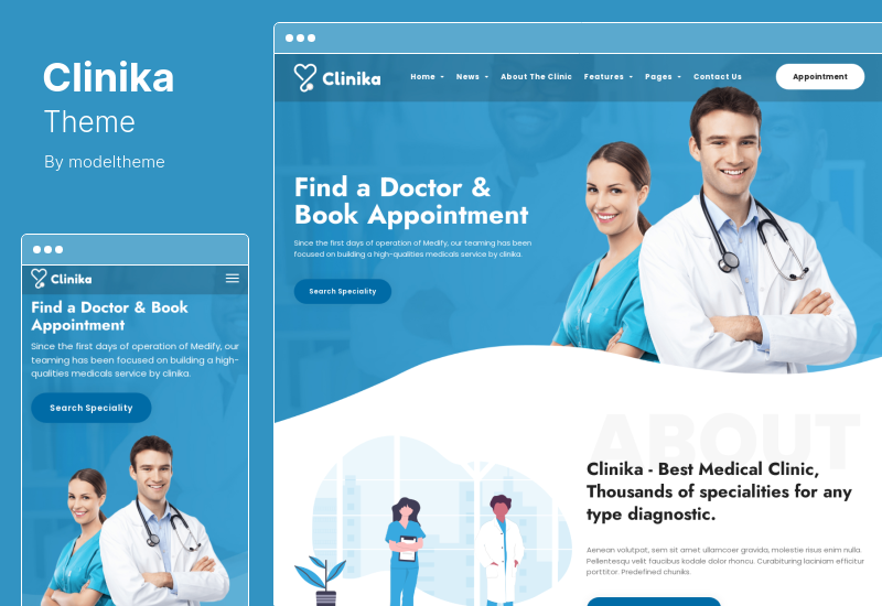Clinika Theme - Medical Clinic WordPress Theme