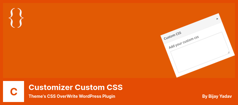 Customizer Custom CSS Plugin - Theme's CSS OverWrite WordPress Plugin